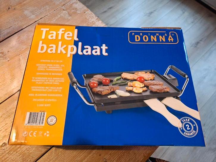 Prima Donna Tafelbakplaat - Nieuw in doos!, Witgoed en Apparatuur, Grillplaten, Nieuw, Tafelgrill, Vaatwasmachinebestendig, Ophalen of Verzenden