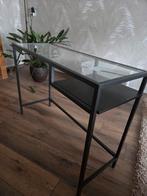 Glazen tafel met metalen frame Vittsjo, Huis en Inrichting, Tafels | Bijzettafels, 45 tot 60 cm, Ophalen of Verzenden, 75 cm of meer