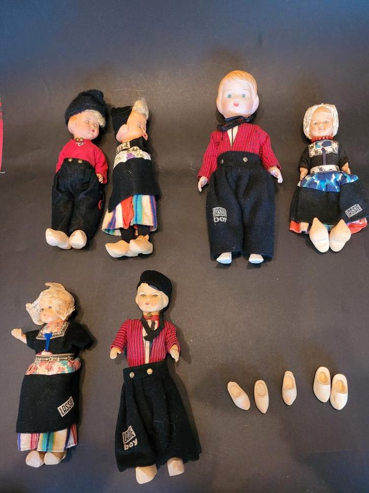 Lassie boy klederdracht poppen '50 '60, Verzamelen, Poppen, Gebruikt, Pop, Ophalen of Verzenden