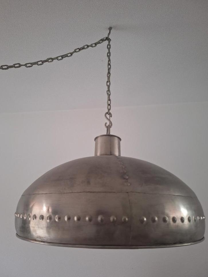 Geweldige grote eetkamer lamp staal 70 cm, Huis en Inrichting, Lampen | Hanglampen, Zo goed als nieuw, Ophalen