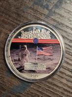 Zilverenkleurige Maanlanding Herdenkingsmunt 2019, Postzegels en Munten, Penningen en Medailles, Ophalen of Verzenden, Overige materialen