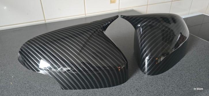 Carbon spiegelkappen - Volvo V50 (2005) - Overschot, Auto-onderdelen, Spiegels, Volvo, Universele onderdelen, Nieuw, Ophalen of Verzenden