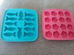 Siliconen ijsvormen vis & bloem - 2 stuks, Ophalen of Verzenden, Zo goed als nieuw