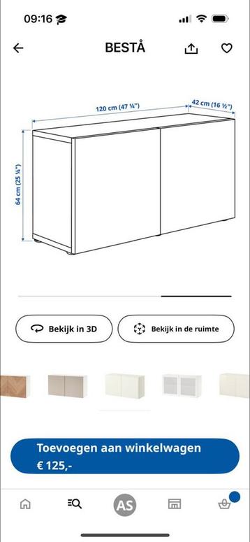 Twee stuks ikea Besta lade  blok met lichtgrijs beige front
