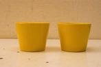 2 stuks gele bloempotten 47347
