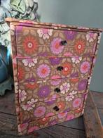 Mooi vintage stoffen ladenkastje, Ophalen of Verzenden