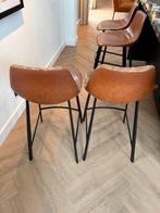 4 barkrukken dutch bone, Huis en Inrichting, Barkrukken, Ophalen, Gebruikt, Leer, 90 cm of meer