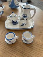 Vintage Delfts Blauw Miniatuur Koffie/Theeservies, Ophalen of Verzenden