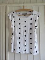 Wit topje top shirtje polkadot stippen print maat 34 XS, Kleding | Dames, Maat 34 (XS) of kleiner, Ophalen of Verzenden, Wit, Zo goed als nieuw