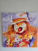 Canvas Schilderij Clown, Ophalen, Zo goed als nieuw, Schilderij, 75 tot 100 cm