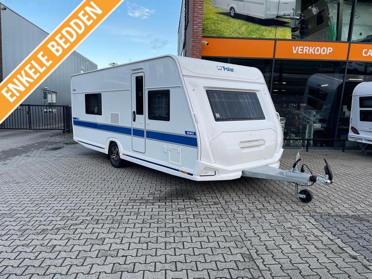 Polar Blueline 590 BS, Caravans en Kamperen, Caravans, Bedrijf, tot en met 4, 1500 - 2000 kg, Rondzit, Polar, 2 aparte bedden
