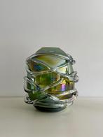 Grote vaas groen iriserend glas, Antiek en Kunst, Ophalen