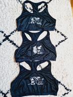 3 BH's/tops zwart met opdruk 1x maat XXL en 2x maat XL, Ophalen of Verzenden, Zwart, BH