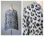 &Co Woman - mooie blouse / cheetah print / wit / maat L, Verzenden, Wit, Maat 42/44 (L), &Co Woman