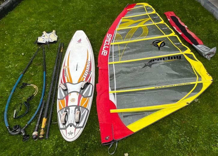 Complete windsurf herintreder set, Watersport en Boten, Windsurfen, Gebruikt, Complete set, 250 tot 300 cm, 5 tot 7 m², Ophalen