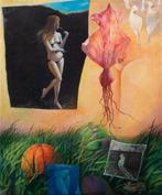 Nicolaas Wijnberg (1918) Olie Doek"Magisch Realisme" Ges Ged, Ophalen of Verzenden