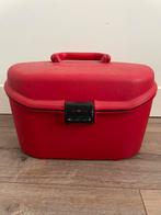 Samsonite Rode Beauty Case met Slot en Spiegel, Gebruikt, Ophalen of Verzenden, Met slot, Hardcase