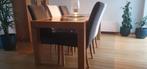 Eetkamertafel met 6 bijpassende stoelen, Ophalen, Zo goed als nieuw