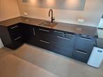 Ikea keukenblad met RVS spoelbak, Huis en Inrichting, Keuken | Keukenelementen, Ophalen, Zo goed als nieuw, Zwart