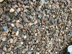 Flachkorn afgerond platte kiezel natuurlijke kleuren grind, Ophalen, Nieuw, Overige materialen, Grind