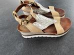 Mjus sandalen / schoenen maat 38 beige / zilver, Verzenden, Beige, Sandalen of Muiltjes, Mjus