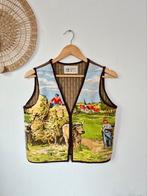 Upcycled gilet van geborduurd schilderij S, Ophalen of Verzenden, Zo goed als nieuw, MINT UPCYCLING, Maat 36 (S)