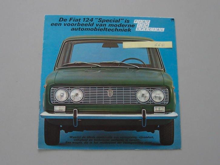 FT 665 FIAT 124 Special. folder, Boeken, Auto's | Folders en Tijdschriften, Zo goed als nieuw, Overige merken, Ophalen of Verzenden