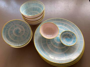Gusta servies | 3x bord, 6x kom, 2x schaaltje. Div. Kleur beschikbaar voor biedingen