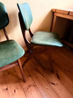 2x Pynock Stoel groene zitting, Gebruikt, Twee, Overige kleuren, Vintage