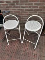 2 Klap krukken ( Bar krukken ), Huis en Inrichting, Stoelen, Ophalen, Gebruikt, Wit, Twee
