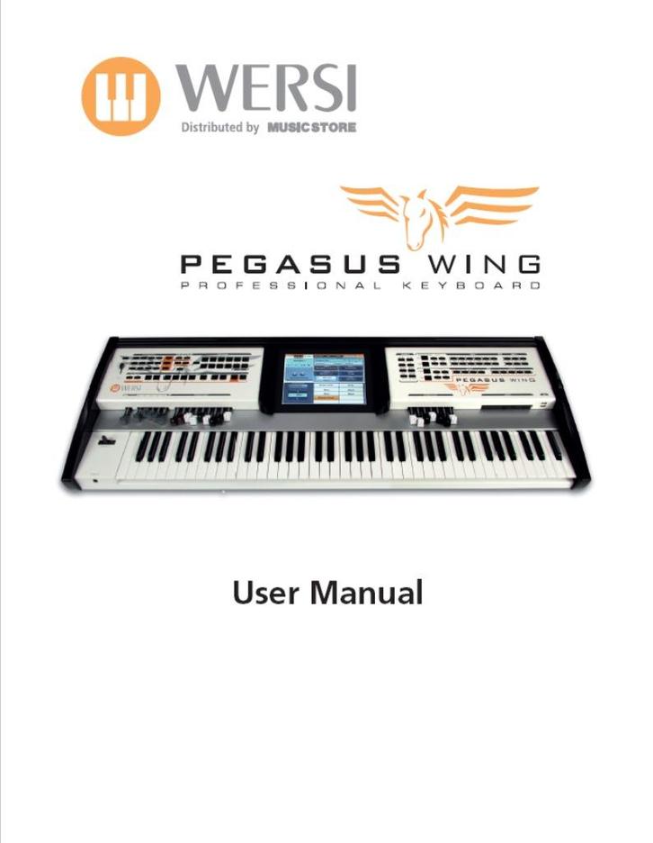 "GRATIS" Handleiding/Software Wersi Pegasus Wing Downloads, Muziek en Instrumenten, Keyboards, Nieuw, Overige aantallen, Overige merken