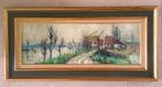 Riviergezicht met ophaalbrug - Francois Franc 1926-1989, Antiek en Kunst, Ophalen of Verzenden