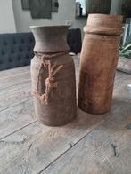 Set Nepalese kruiken potten sober stoer, Huis en Inrichting, Ophalen of Verzenden, Overige kleuren, Minder dan 50 cm