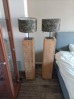 2 Staande stijger houten lampen, Ophalen, Zo goed als nieuw, Hout, 150 tot 200 cm
