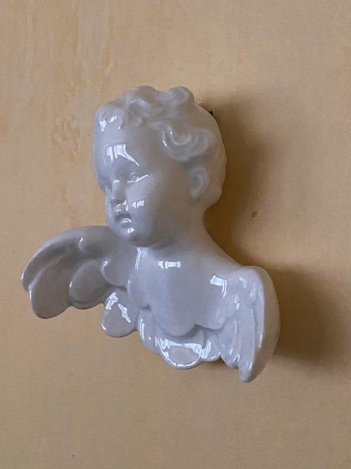 Vintage wanddecoratie Engel porselein, Antiek en Kunst, Antiek | Keramiek en Aardewerk, Ophalen of Verzenden
