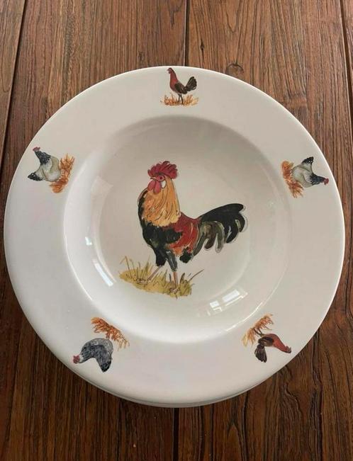 Alie Kruse- Kolk- Haan zoekt hen soepborden 6 st -servies, Huis en Inrichting, Keuken | Servies, Bord(en), Overige stijlen, Ophalen