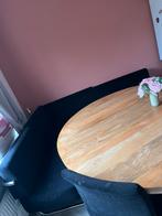 Eetbank met 3 stoelen, Huis en Inrichting, Stoelen, Ophalen, Gebruikt, Drie, Zwart