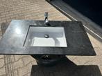 Natuursteen Wastafelblad met Kraan, Ophalen, Gebruikt, 50 tot 100 cm, Minder dan 100 cm
