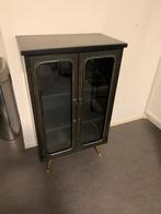 Metalen Vitrinekast met Glasdeuren, Luxe industrieel, Zo goed als nieuw, Metaal, 25 tot 50 cm