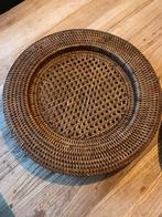 Twee vintage rotan onderborden, Huis en Inrichting, Ophalen of Verzenden, Zo goed als nieuw, Rond, Riet