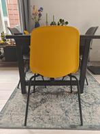 2x IKEA LIDÄS Eetkamerstoelen, geel met zwart., Huis en Inrichting, Stoelen, Ophalen, Gebruikt, Zwart, Twee