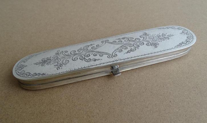 Antiek zilver Brillendoos Biedermeier bril doosje/tabakdoos, Antiek en Kunst, Antiek | Goud en Zilver, Zilver, Ophalen of Verzenden