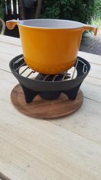 Le Creuset fondueset (la Mama) zgan, Ophalen of Verzenden, Zo goed als nieuw, Brander, Fondueset