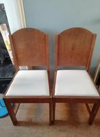 Set antieke stoelen jaren 50 art deco achtige stijl, Huis en Inrichting, Stoelen, Ophalen, Gebruikt, Twee, Bruin