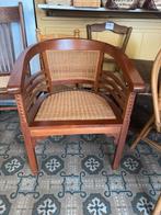 Bruine houten rotan stoel 1 stuk, Riet of Rotan, Bruin, Zo goed als nieuw, Eén
