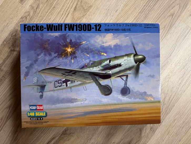 Focke Wulf FW190 Modelvliegtuig, Hobby en Vrije tijd, Modelbouw | Auto's en Voertuigen, Gebruikt, Overige typen, 1:32 tot 1:50