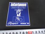sticker wielrennen fiets olympia's ronde 1980 / interlance *, Ophalen, Zo goed als nieuw, Bedrijf of Vereniging