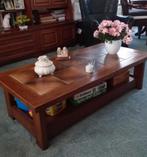 Gratis, degelijke salontafel, Huis en Inrichting, Tafels | Salontafels, Ophalen, Gebruikt, 100 tot 150 cm, 50 tot 100 cm
