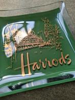 Harrods Londen Groen Glazen Schoteltje / Schaaltje, Ophalen of Verzenden, Zo goed als nieuw, Gebruiksvoorwerp