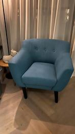 Groenblauwe Fauteuil - Stijlvolle Zitplek, Ophalen, Gebruikt, Stof, 75 tot 100 cm